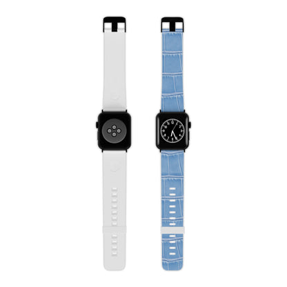 Apple Watch Band — Light Blue Croc Leather | Astral Signature™