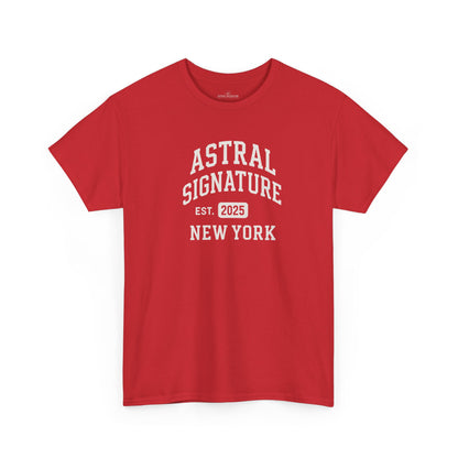 Astral Signature Tee Est. New York 2025, T-shirts in darker colors by Astral Signature