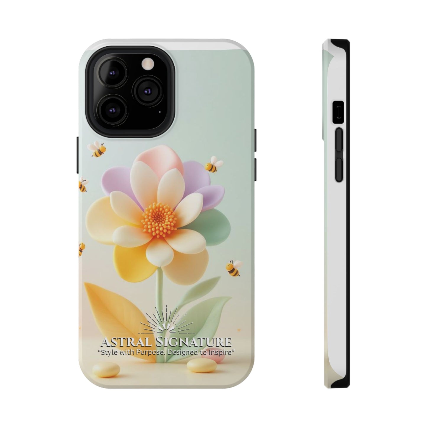 Phone Case Impact-Resistant, Calming 3D Flower Phone Case Impact-Resistant Case for Kids and Adults - Astral Signature