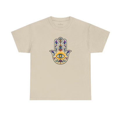 Camiseta com símbolo protetor Hamsa da Astral Signature - Astral Design