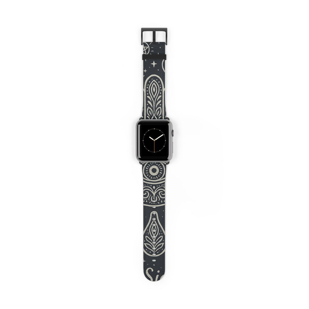 Watch Band - Astral Signature Bohemian Pattern, Ethnic Design, Unique Accessory