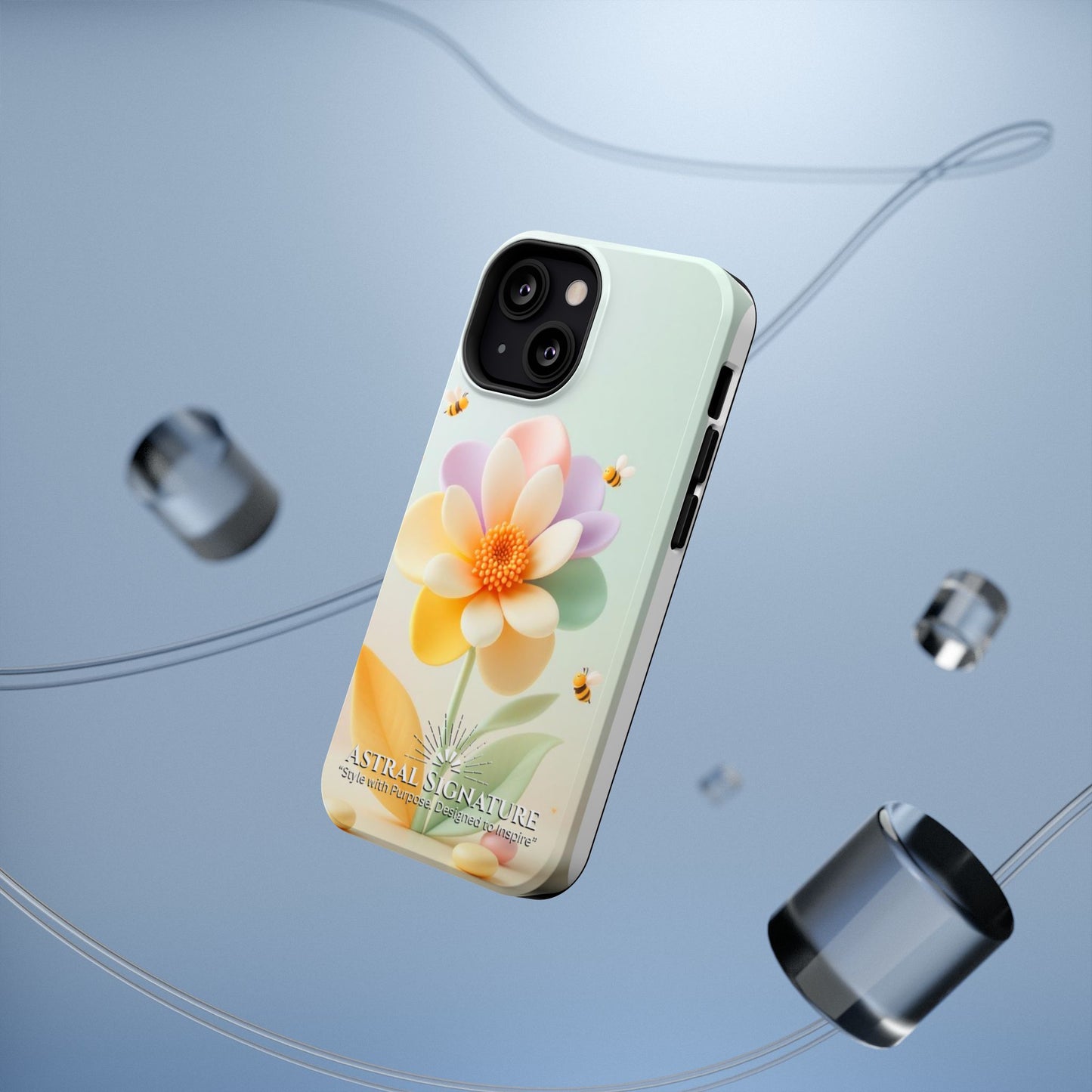 Phone Case Impact-Resistant, Calming 3D Flower Phone Case Impact-Resistant Case for Kids and Adults - Astral Signature