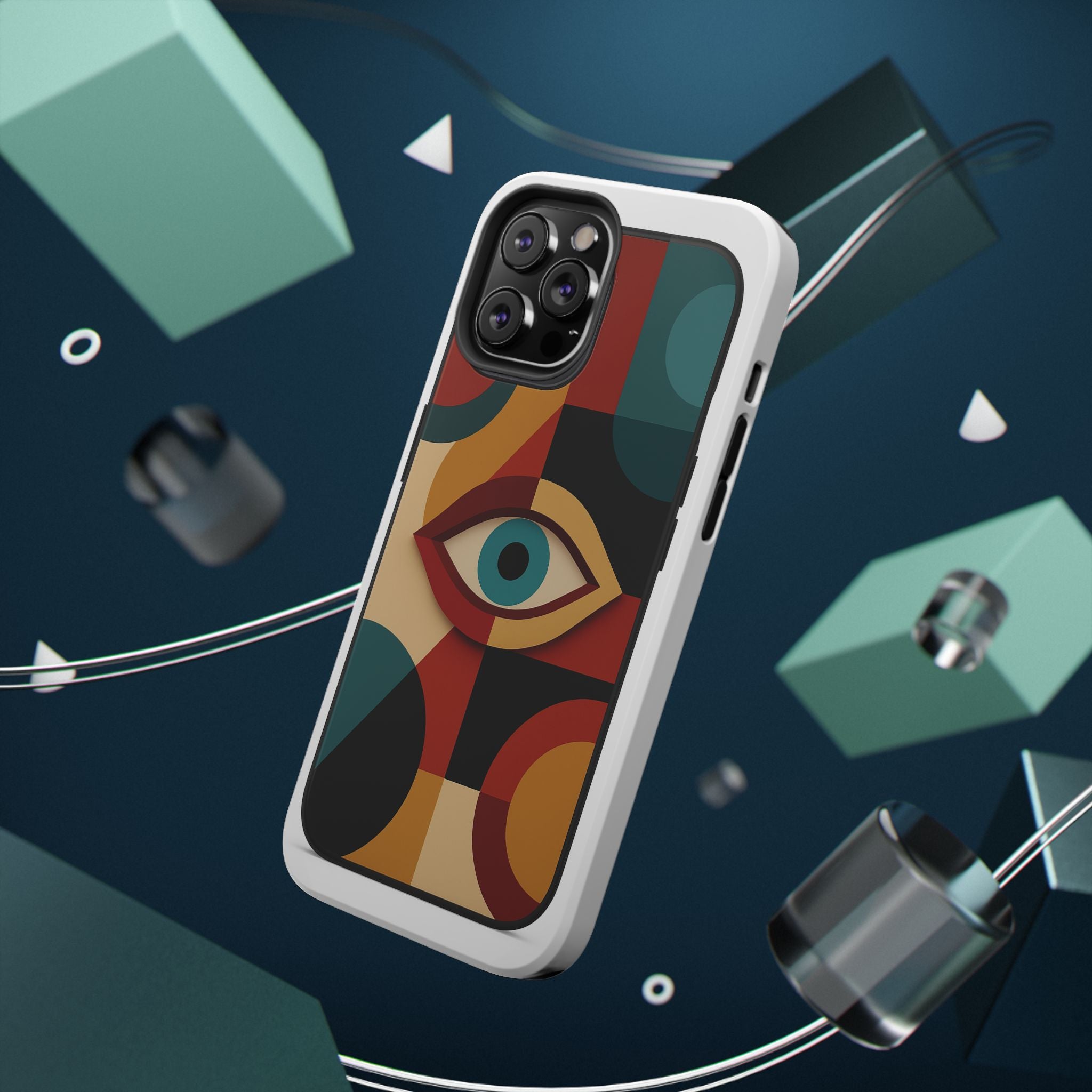Various Astral Signature Spiritual Symbol Phone Cases poised on a decorative surface.