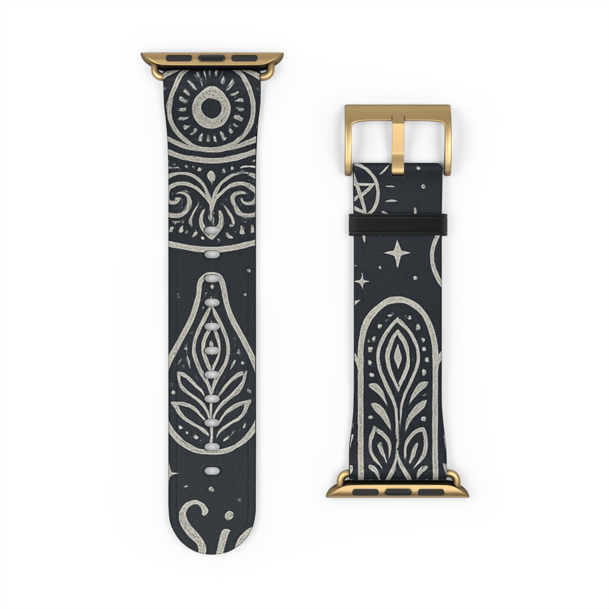 Watch Band - Astral Signature Bohemian Pattern, Ethnic Design, Unique Accessory