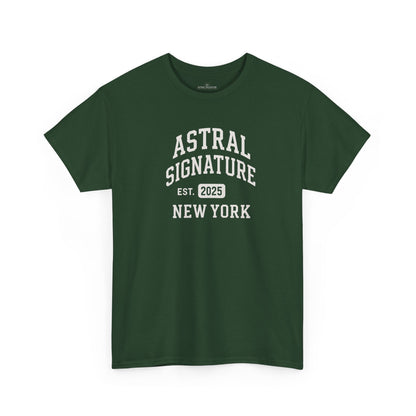 Astral Signature Tee Est. New York 2025, T-shirts in darker colors by Astral Signature
