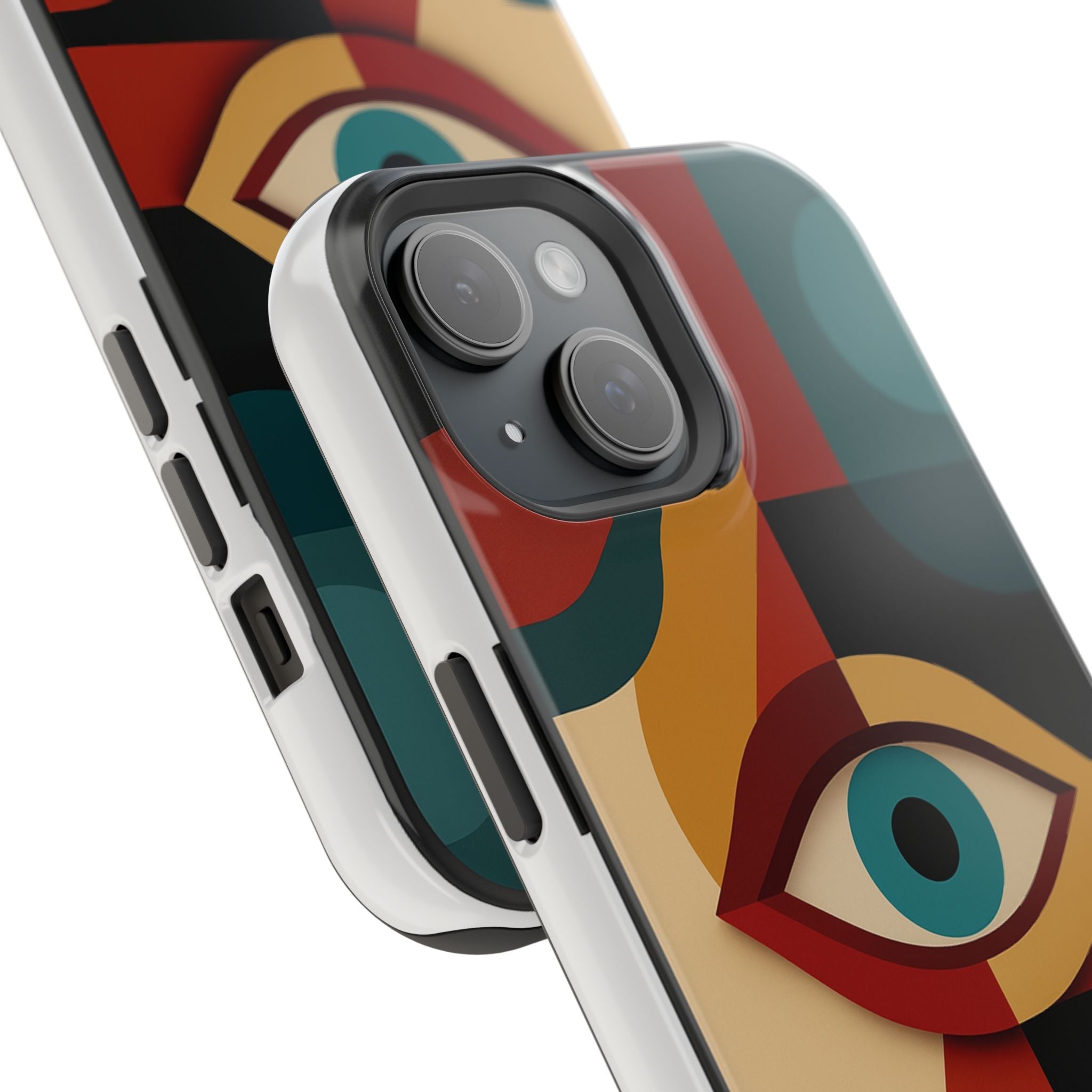 User enjoying the stylish look of their Astral Signature Spiritual Symbol Phone Case.