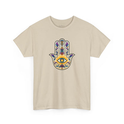 Camiseta com símbolo protetor Hamsa da Astral Signature - Astral Design