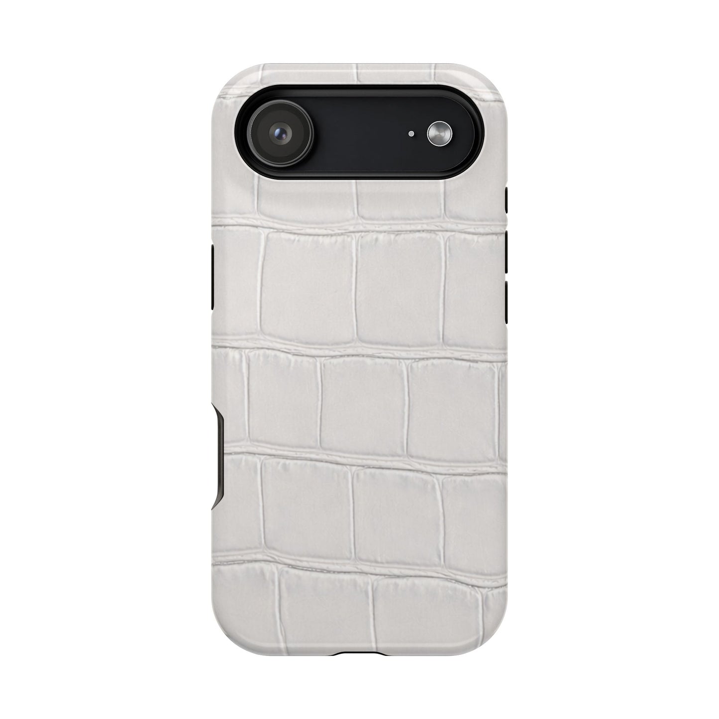 iPhone 17 Series Phone Case  for 17 Pro Max, 17 Pro, 17 and 17 Air  — White Croc Texture Case | Astral Signature™ Edit