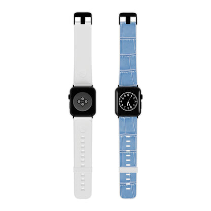 Apple Watch Band — Light Blue Croc Leather | Astral Signature™
