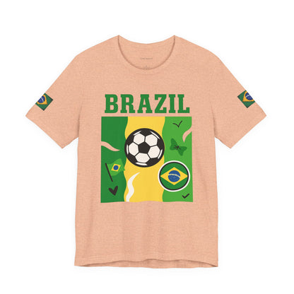 Casual Fashion T-Shirt - GO BRAZIL Team Tee - USA World Cup 2026 Limited Edition