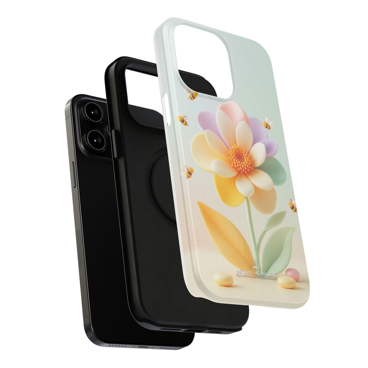 Phone Case Impact-Resistant, Calming 3D Flower Phone Case Impact-Resistant Case for Kids and Adults - Astral Signature