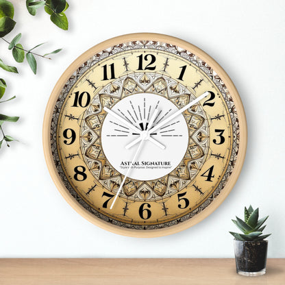 Modern Bohemian Mandala Wall Clock by Astral Signature, featuring an eye-catching celestial design that enhances decor. Ideal as a decorative timepiece for unique home decor, it’s great for bedroom or dorm room decor and makes a fantastic gift for yoga lovers.