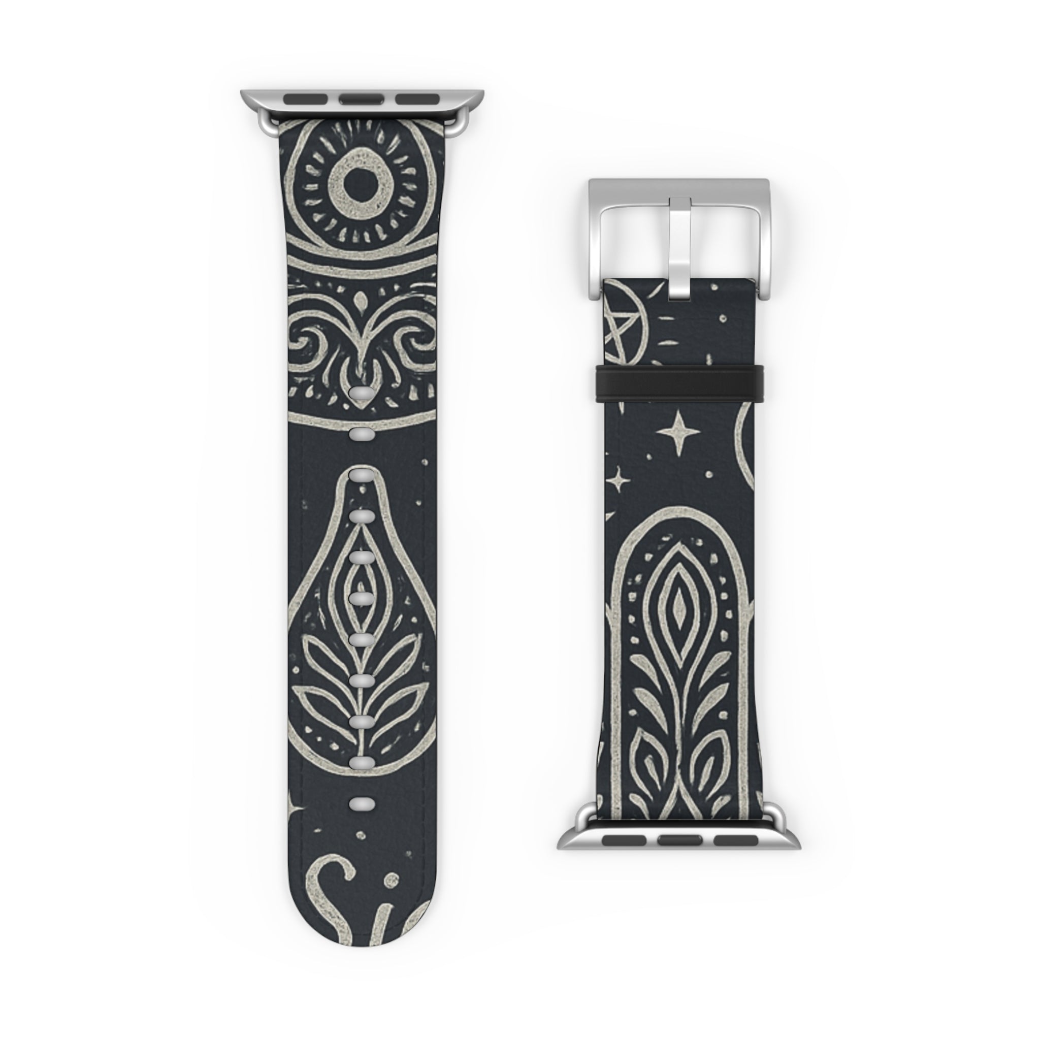 Watch Band - Astral Signature Bohemian Pattern, Ethnic Design, Unique Accessory