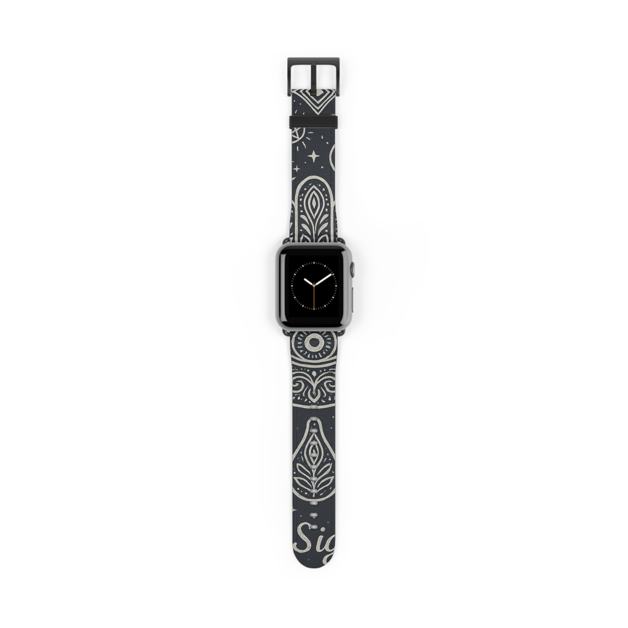Watch Band - Astral Signature Bohemian Pattern, Ethnic Design, Unique Accessory