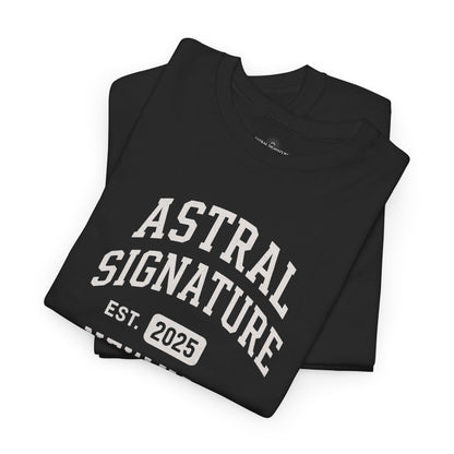 Astral Signature Tee Est. New York 2025, T-shirts in darker colors by Astral Signature