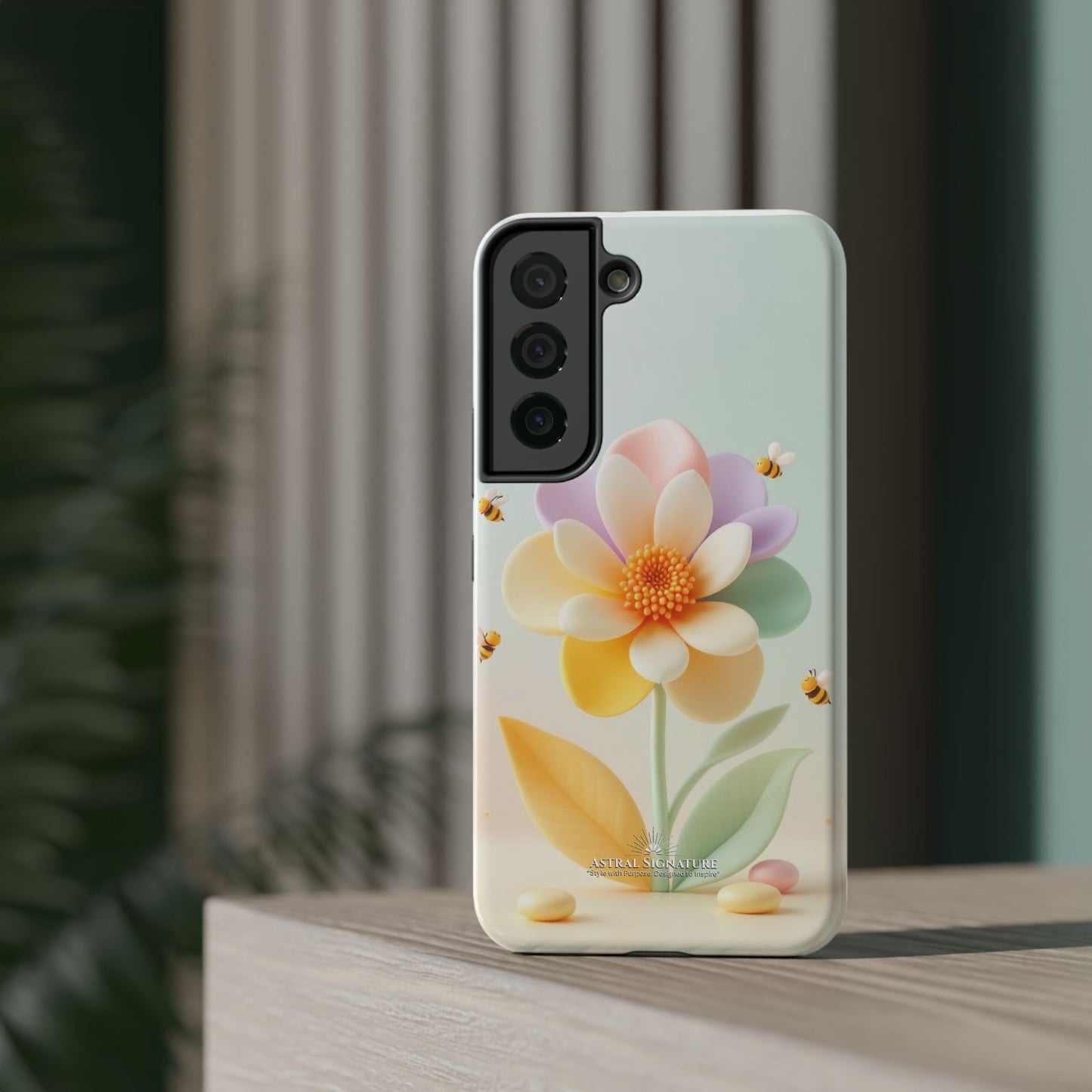 Phone Case Impact-Resistant, Calming 3D Flower Phone Case Impact-Resistant Case for Kids and Adults - Astral Signature