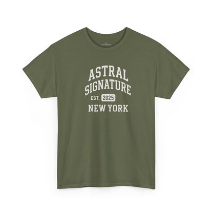 Astral Signature Tee Est. New York 2025, T-shirts in darker colors by Astral Signature