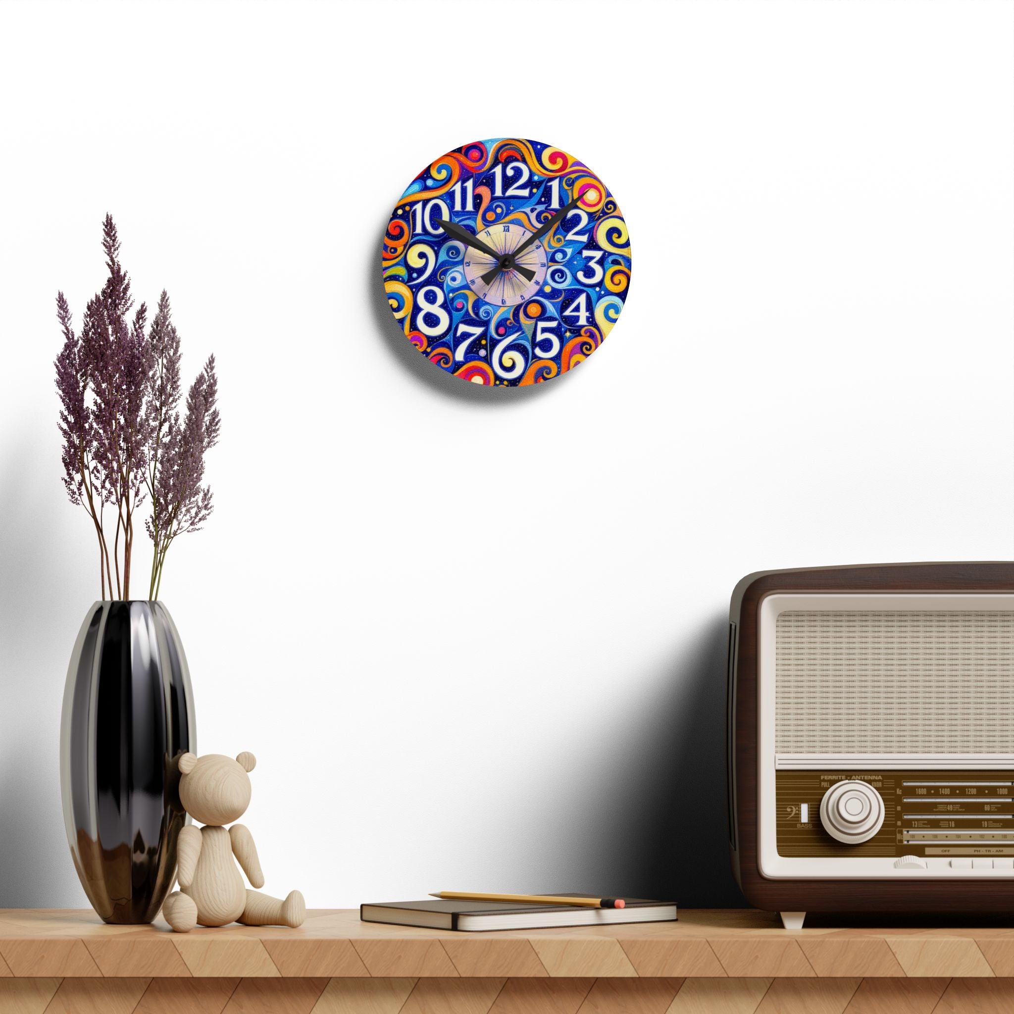 AstralSignature Vintage Acrylic Wall Clock