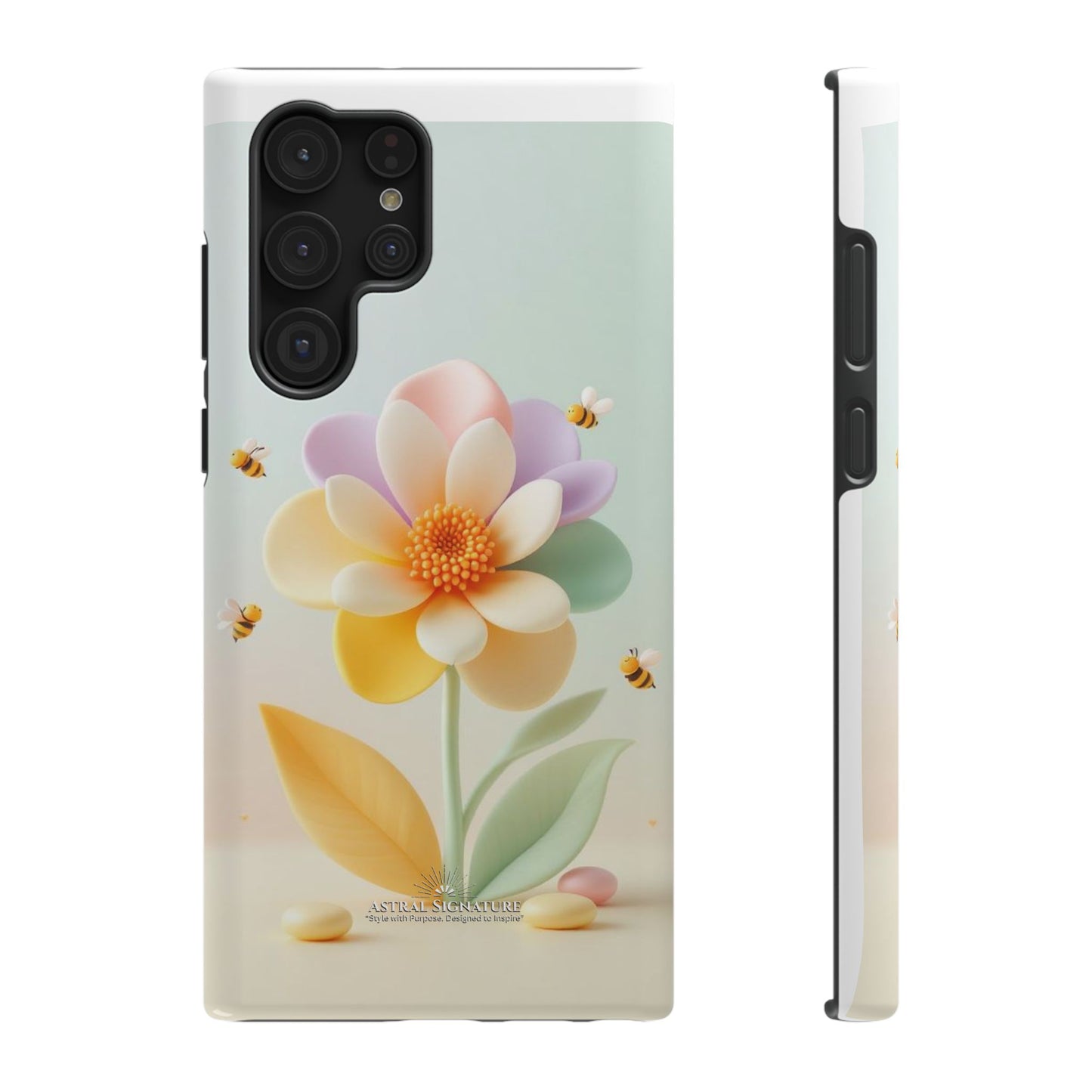 Phone Case Impact-Resistant, Calming 3D Flower Phone Case Impact-Resistant Case for Kids and Adults - Astral Signature