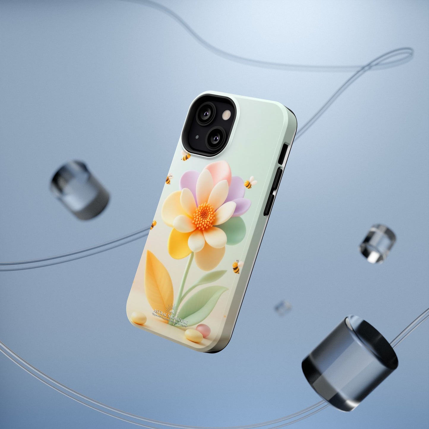 Phone Case Impact-Resistant, Calming 3D Flower Phone Case Impact-Resistant Case for Kids and Adults - Astral Signature