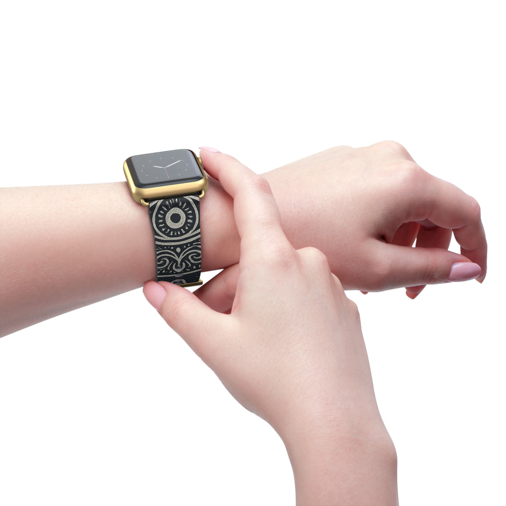 Watch Band - Astral Signature Bohemian Pattern, Ethnic Design, Unique Accessory