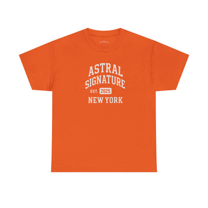 Astral Signature Tee Est. New York 2025, T-shirts in darker colors by Astral Signature