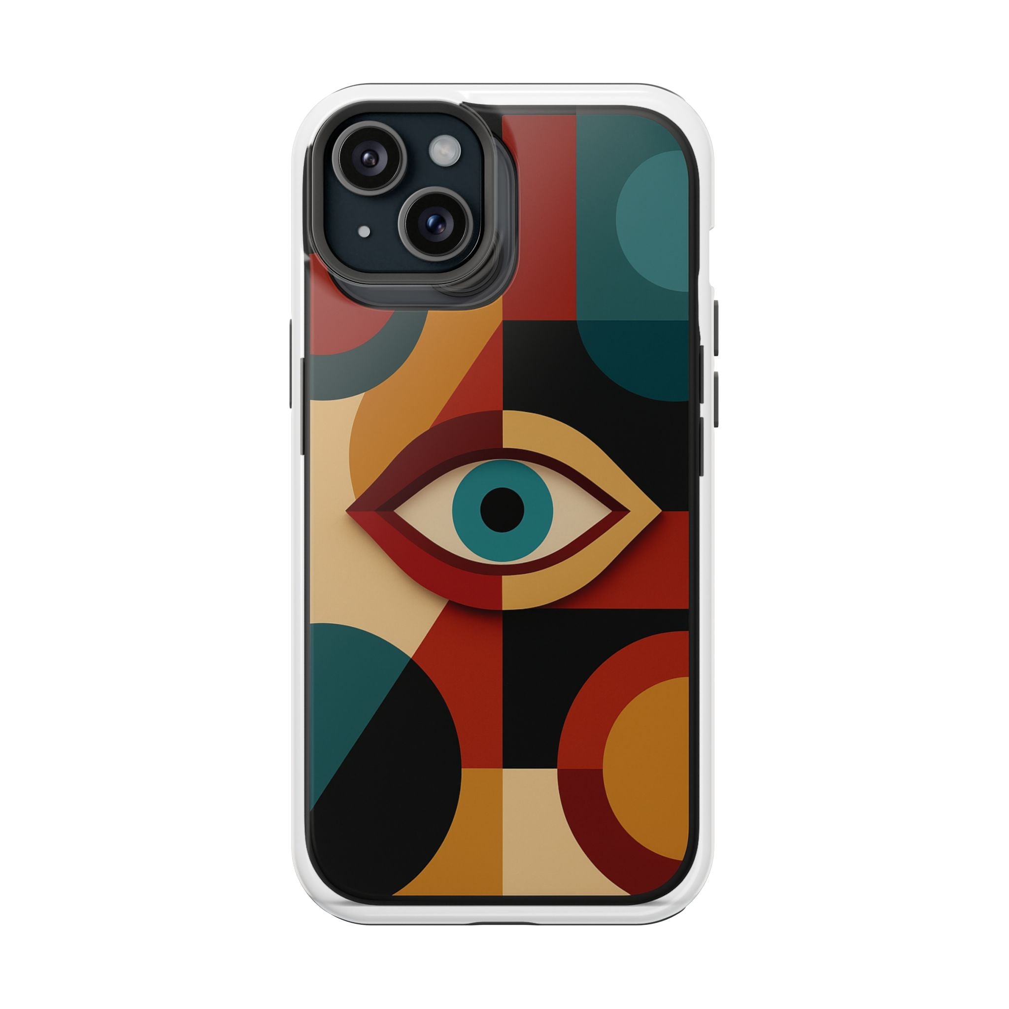 Astral Signature Spiritual Symbol Phone Case laid out to highlight its artistic design.