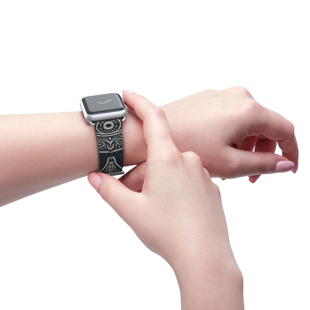 Watch Band - Astral Signature Bohemian Pattern, Ethnic Design, Unique Accessory