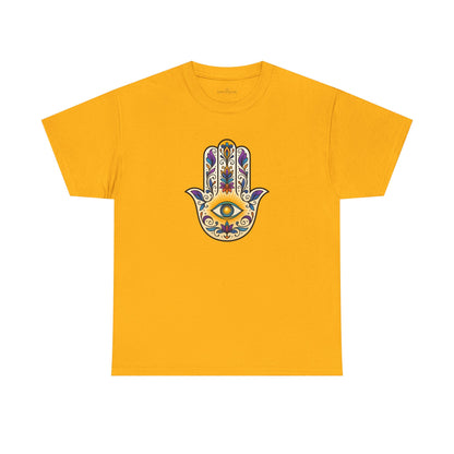 Camiseta com símbolo protetor Hamsa da Astral Signature - Astral Design