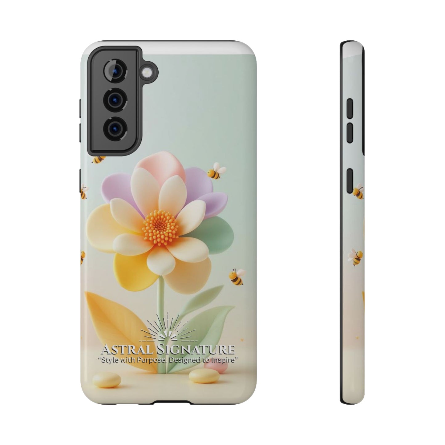 Phone Case Impact-Resistant, Calming 3D Flower Phone Case Impact-Resistant Case for Kids and Adults - Astral Signature