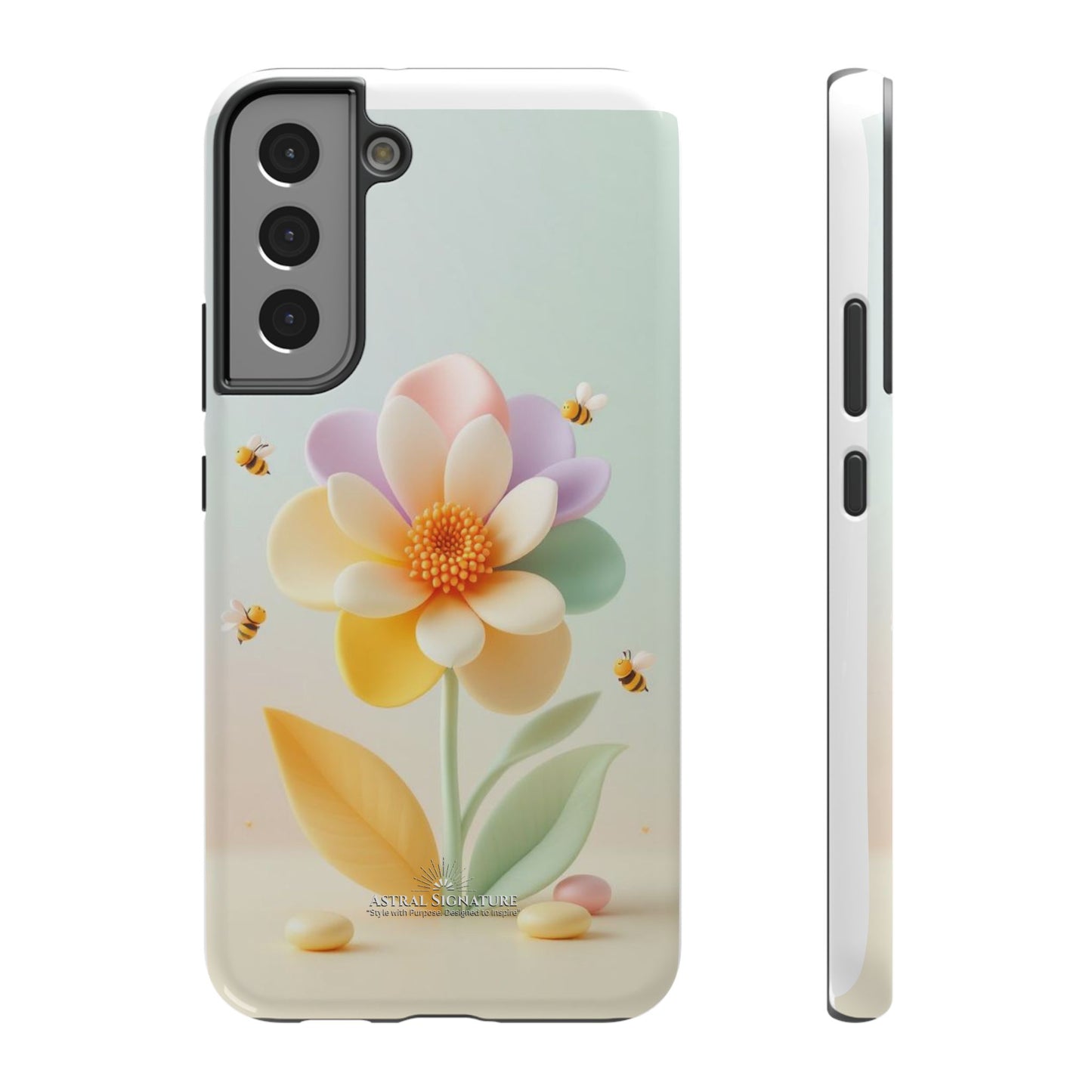 Phone Case Impact-Resistant, Calming 3D Flower Phone Case Impact-Resistant Case for Kids and Adults - Astral Signature
