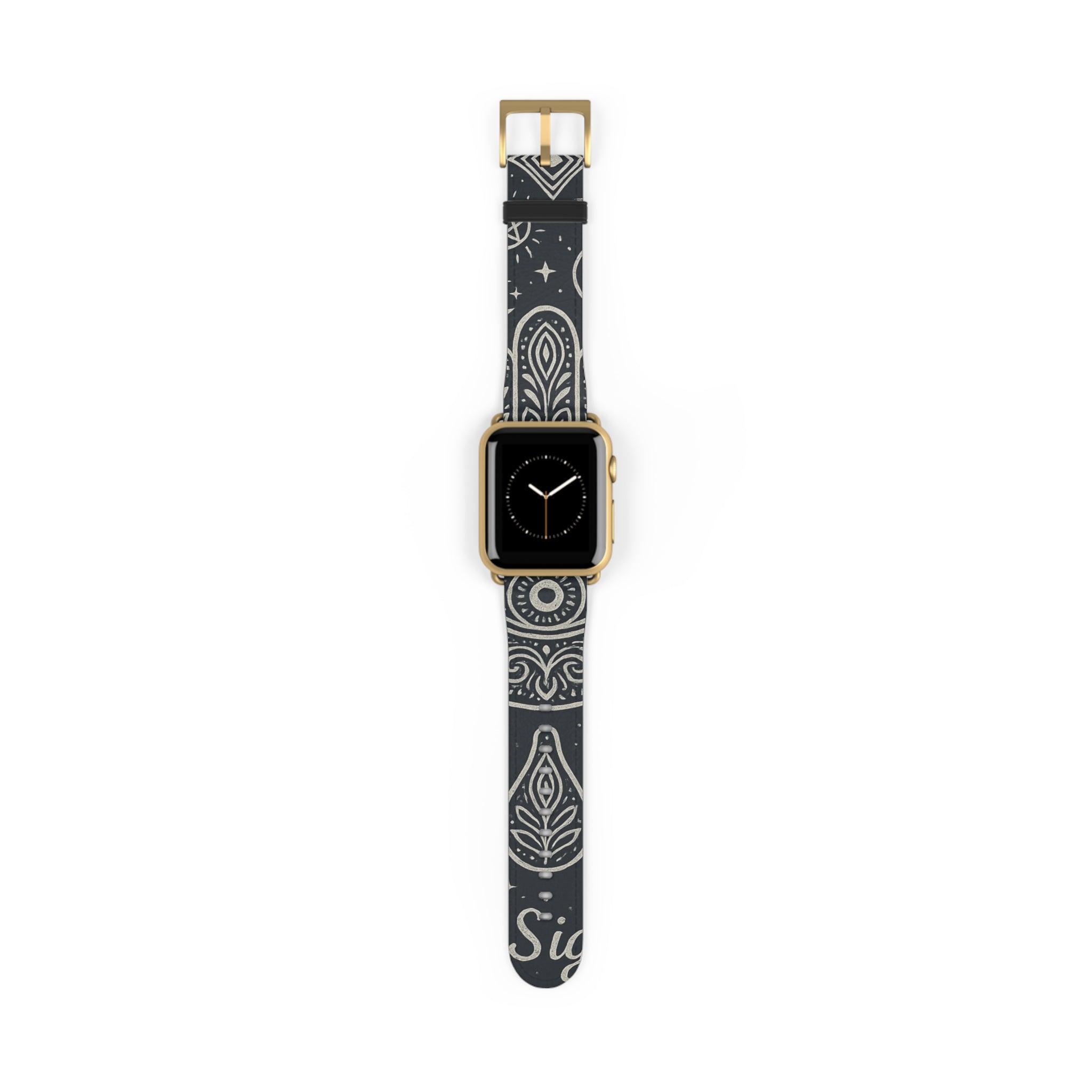 Watch Band - Astral Signature Bohemian Pattern, Ethnic Design, Unique Accessory