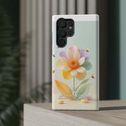 Phone Case Impact-Resistant, Calming 3D Flower Phone Case Impact-Resistant Case for Kids and Adults - Astral Signature