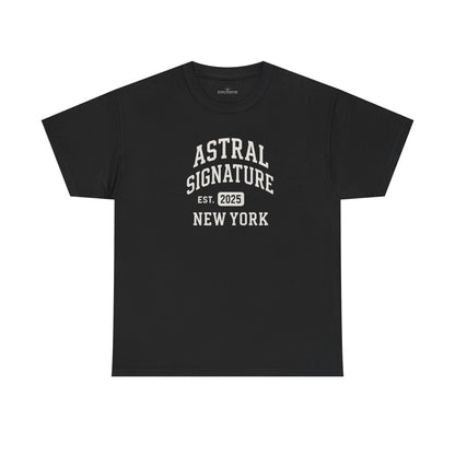 Astral Signature Tee Est. New York 2025, T-shirts in darker colors by Astral Signature
