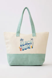 Stylish Beach Tote Bag in Green by HD ACCESSORIES featuring a playful 'BEACH BUM' graphic. Perfect for carefree summer adventures. Ideal accessory for fun beach days. ACCESSORIES, Beach Bum Tote Bag, Beach Tote Bag, Beach Tote Bag in Green, Beach Tote Bag in Green - Beach Bum, CCPRODUCTS, Green, Green Tote Bag, HANDBAGS, NEW ARRIVALS, Tote Bag.