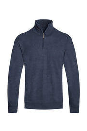 Navy Zip Sweater for men by Astral Signature™ Curated. A versatile knit quarter zip sweater perfect for all seasons, available in Black, Brown, Charcoal, Hgrey, Maroon, MENS, MENS OUTERWEAR, MENS TOPS, NEW ARRIVALS, White.