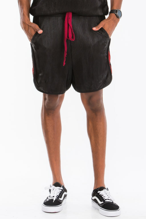Men's Shorts - Metallic Flick Style in sleek black with red accents, offering breathable comfort for active moments. Crafted by Astral Signature™, these shorts are essential for summer styles. Active, Activewear, Black/red, CCPRODUCTS, Gold, MENS, MENS BOTTOMS, NEW ARRIVALS.