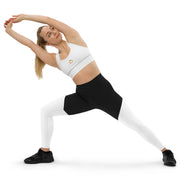 Back profile of a plus-size model wearing the Astral Signature Longline Sports Bra, illustrating comfort and style in activewear.