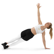 Plus-size model in the Astral Signature Longline Sports Bra, showcasing inclusivity in activewear for all body types.