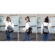 A model showcasing the Urban Guard Backpack from Stevvex in multiple angles, emphasizing its versatility and comfort. Shop at Shopify Collective.