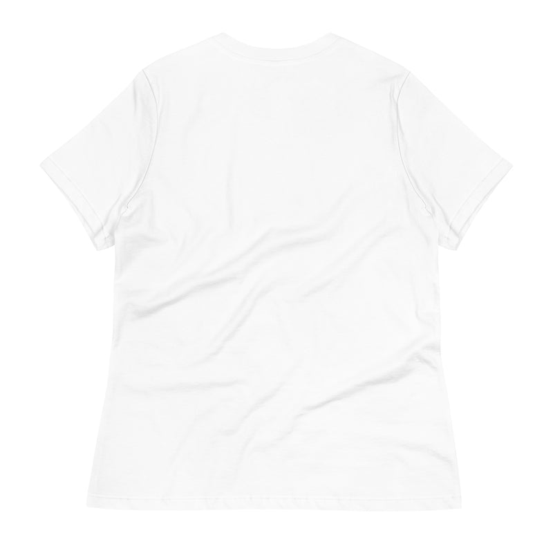Profile view of the Women’s Relaxed Tee - Astral Spring T-Shirt by Astral Signature, showcasing a relaxed fit that is both stylish and comfortable. This limited edition piece is a thoughtful gift for her in women's fashion.
