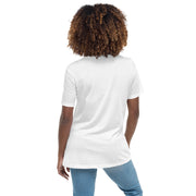 Side view of a model in the Women’s Relaxed Tee - Astral Spring T-Shirt from Astral Signature, emphasizing its lightweight fabric. A great gift for her, this limited edition represents modern women’s fashion and style.