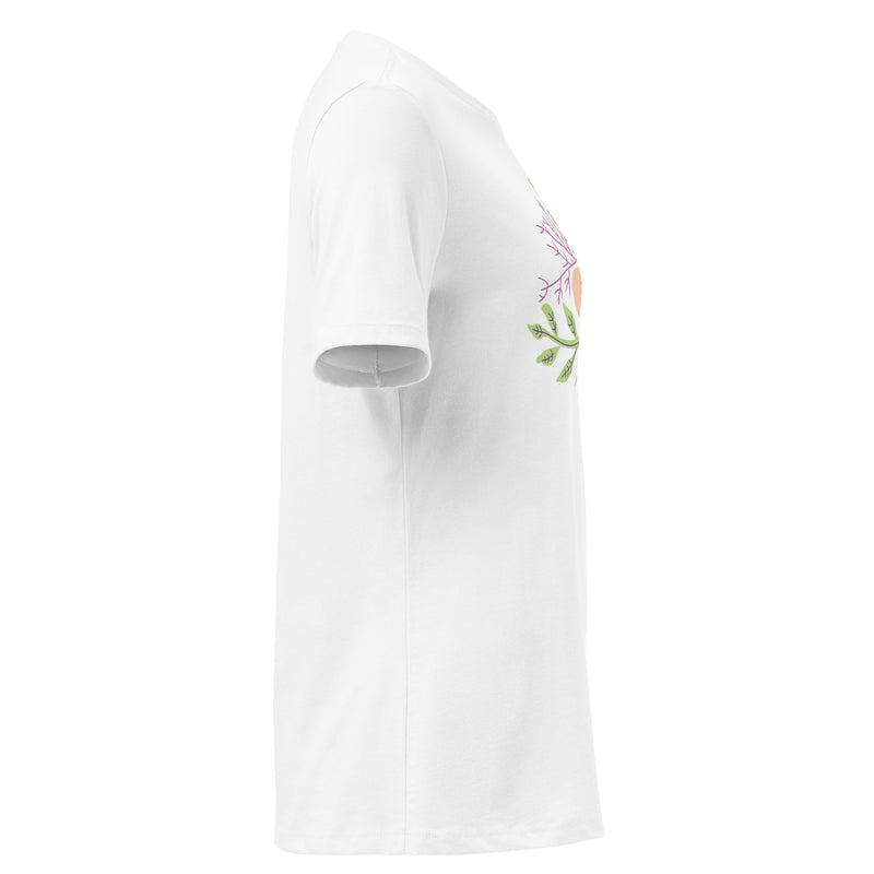 Profile view of the Women’s Relaxed Tee - Astral Spring T-Shirt from Astral Signature, highlighting the casual silhouette. This limited edition piece is a great gift for her, merging comfort with women’s fashion perfectly.