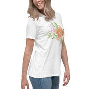 Side view of the Women’s Relaxed Tee - Astral Spring T-Shirt from Astral Signature, showcasing its relaxed silhouette. This limited edition piece is a fashionable gift for her, representing women’s style.